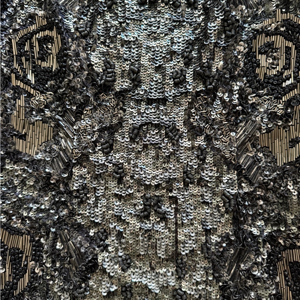 All Saints Embellished Black Sequin Dress - Picture 3 of 8